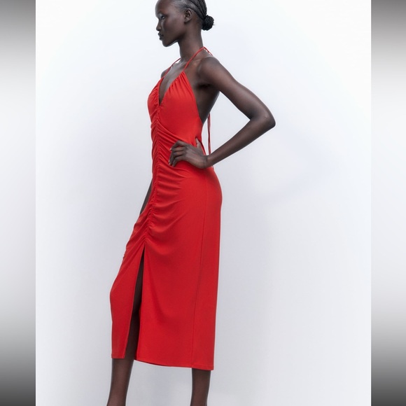 Zara red dress size Large - Picture 5 of 10